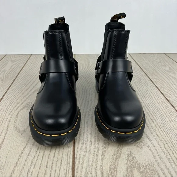 Dr. Marten's Wincox Smooth Leather Buckle Boots EU 37/L 6/M 5 Black $180